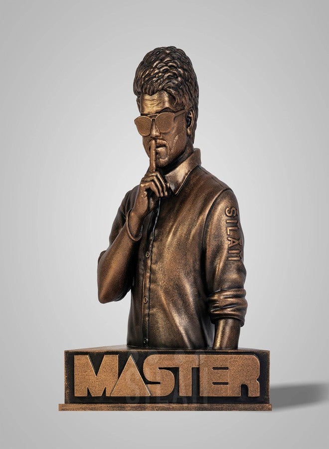 SILAII Master Thalapathy Vijay Sculpture - 5 INCH, Antique Bronze Colour - Image 1